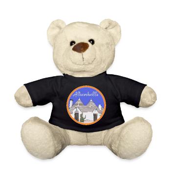 Trulli Houses Alberobello Bari Trullo Italy - Teddy Bear - black - Front