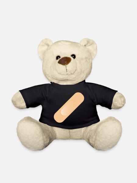 einfaches Heftpflaster als Gestaltungselement - Teddy - Schwarz