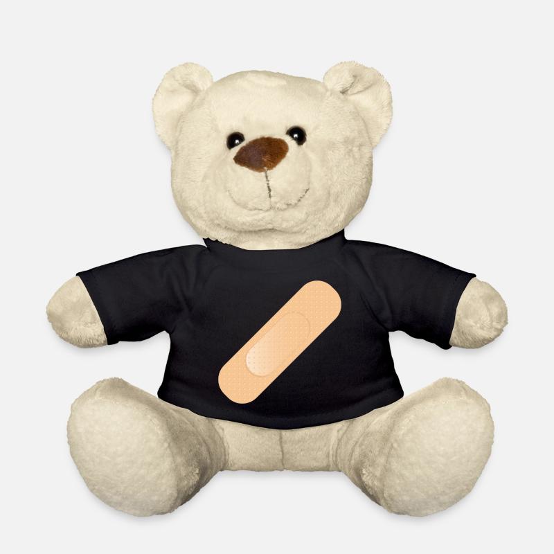 einfaches Heftpflaster als Gestaltungselement - Teddy - Schwarz