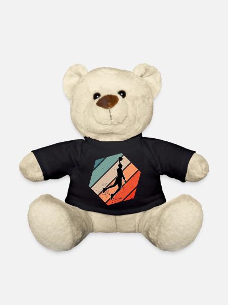 Retro Basketball Motiv Basketball Verein Geschenk - Teddy - Schwarz