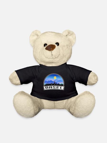 Basel Schweiz Skyline Vintage Sonnenuntergang Reisen So - Teddy - Schwarz