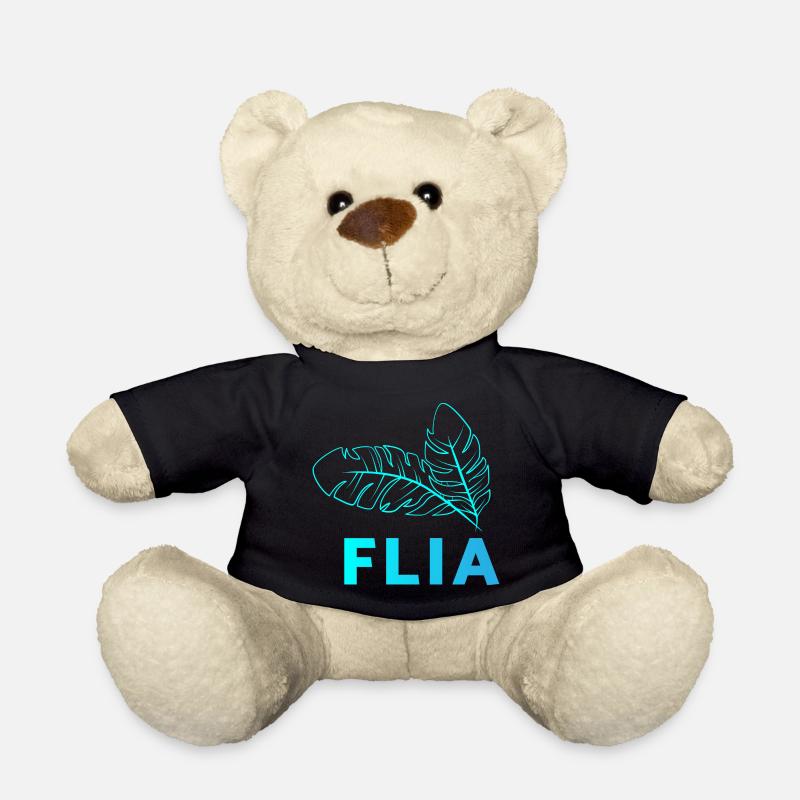 Flia - Logo blue - Teddy Bear - black