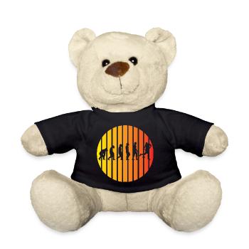 Fußball Fußballtrainerin Evolution Fußballspieler - Teddy - Schwarz - Vorne