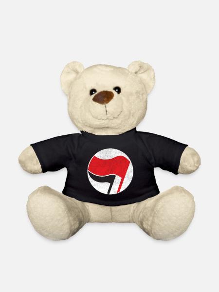symbole du drapeau antifasciste - Nounours - noir