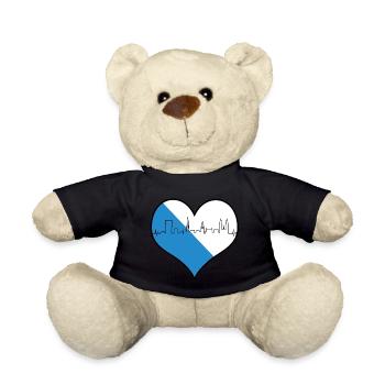 i love Zurich Züri Love Heart Switzerland Gift - Teddy Bear - black - Front