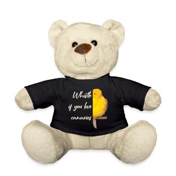 Kanarienvogel Freund Vogel Spruch love canaries - Teddy - Schwarz - Vorne
