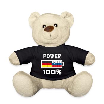 Germany and Slovenia Power 100% - Teddy Bear - black - Front