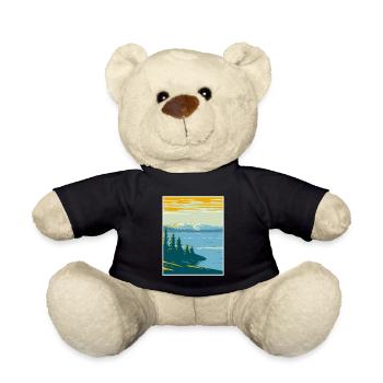 Yellowstone Lake in Yellowstone WPA Poster Art Dez - Teddy - Schwarz - Vorne