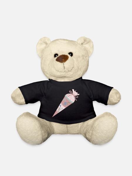Schultüte Rosa - Teddy - Schwarz