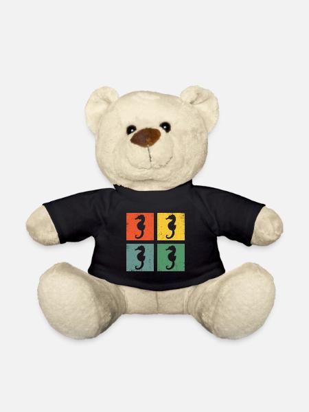Seepferd Retro Vintage - Teddy - Schwarz