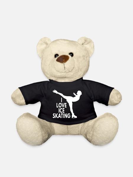 LOVE ICE SKATING - Teddy Bear - black