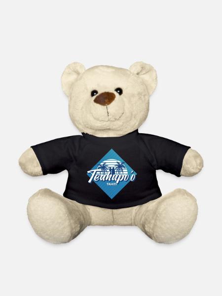 Teahupo’o Tahiti Retro 80s Summer Surf Design - Nounours - noir