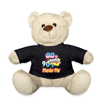 Retro 80er Baby 90er Made Me - Teddy - Schwarz - Vorne