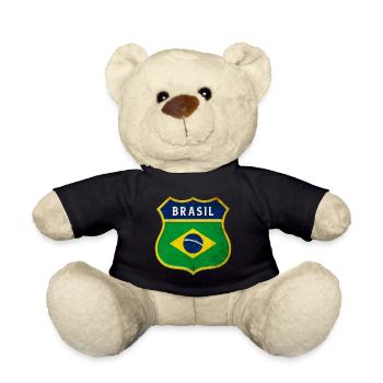 Drapeau armoiries du Brésil - Nounours - noir - Devant
