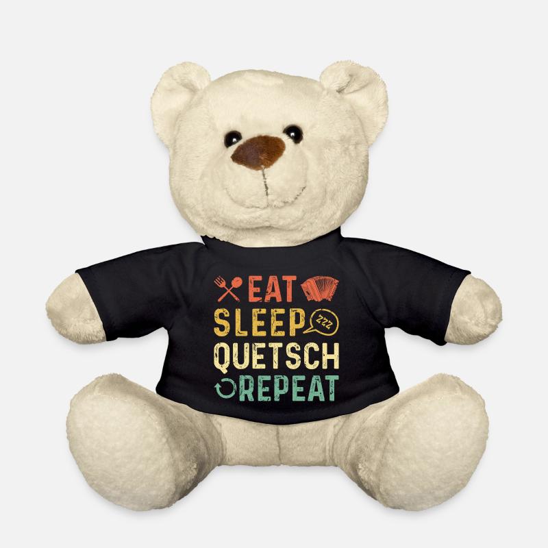 Eat Sleep Repeat, Steirische Harmonika Quetschn - Teddy - Schwarz
