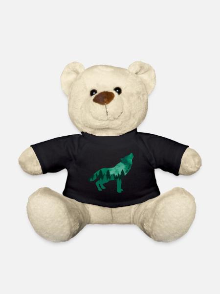Klimawandel Umweltschutz Wolf Nachhaltig - Teddy - Schwarz