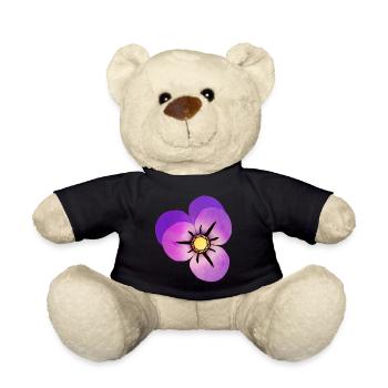 Magic Violet Petals - Teddy Bear - black - Front