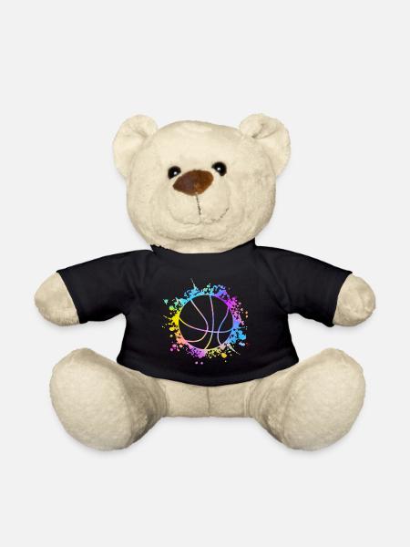 Basketball Paint Splatters colorful - Teddy Bear - black