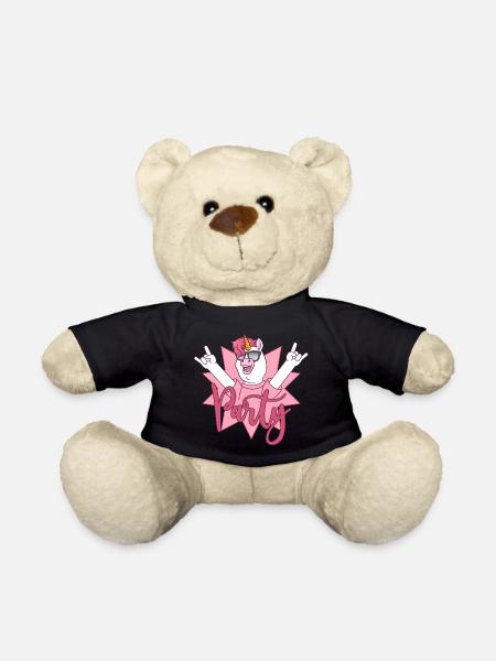 Party Einhorn  - Teddy - Schwarz