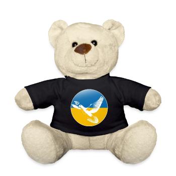 Ukraine dove of peace - Teddy Bear - black - Front