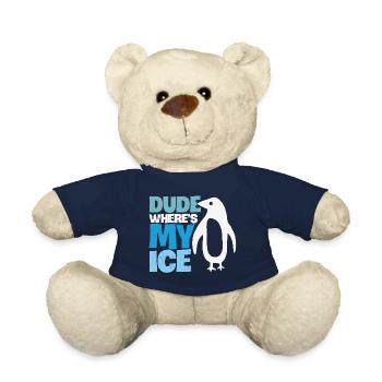 Pinguin Globale Erwärmung Klimawandel - Teddy - French Navy - Vorne