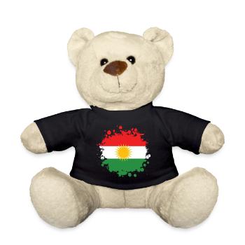Kurdistan Splash Flaggen Design - Teddy - Schwarz - Vorne