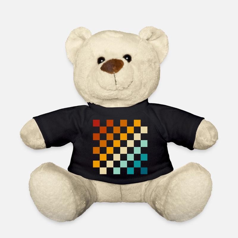 Retro-Schachbrett - Teddy - Schwarz