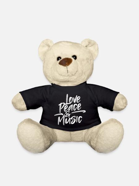Love Statement Peace Freedom of Expression Pacifist - Teddy Bear - black