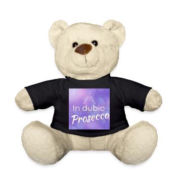funny saying: "In dubio Prosecco" - Teddy Bear - black - Front
