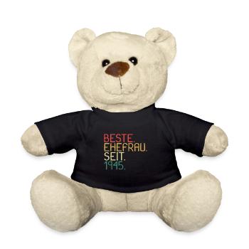 Beste Ehefrau Seit 1945 - Jahrestag Geschenk - Teddy - Schwarz - Vorne