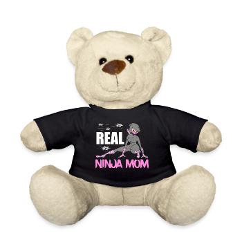 Real Ninja Mom Karate Martial Arts Fencer Ninja - Teddy Bear - black - Front