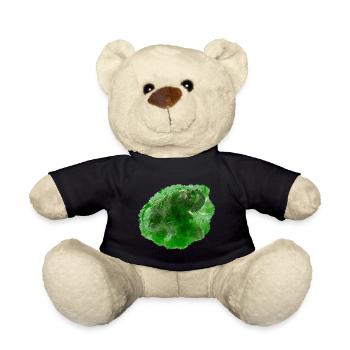 Indien Fan, indischer Waldelefant liegend, Elefant - Teddy - Schwarz - Vorne