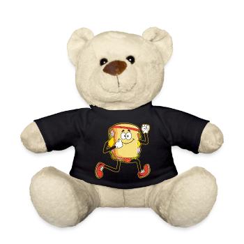 Sandwich Headband Lauband Fitness Runner Running - Teddy Bear - black - Front