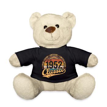 1952 Anniversaire Vintage Retro né en 1952 - Nounours - noir - Devant