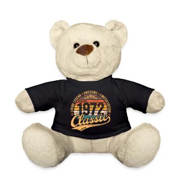 1972 Anniversaire Vintage Retro né en 1972 - Nounours - noir - Devant