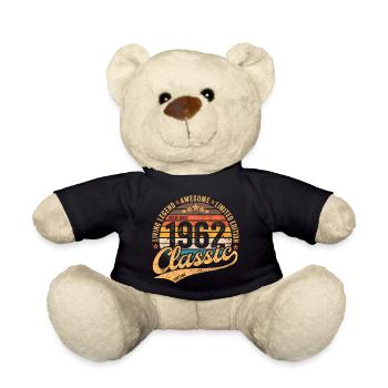 1962 Anniversaire Vintage Retro né en 1962 - Nounours - noir - Devant
