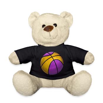 Basketball Gold Lila Ball Sticker Sport - Teddy - Schwarz - Vorne