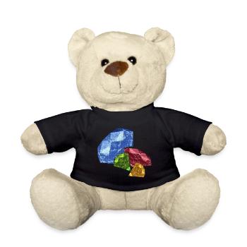 Facettenkristalle im Farbkreis - Teddy - Schwarz - Vorne