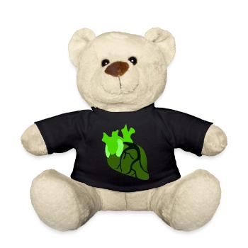 anatomische herzen, Herzform naturmuster, organe - Teddy - Schwarz - Vorne