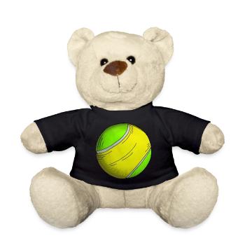 Tennis Ball Sticker - Teddy Bear - black - Front