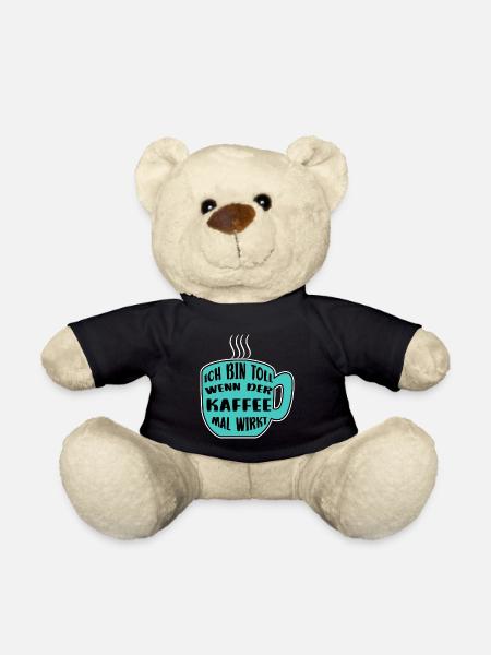 Kaffeetasse Kaffee Statement Koffein Kaffeetrinker - Teddy - Schwarz