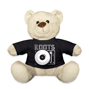 turntable dj djing turntables roots turntable - Teddy Bear - black - Front