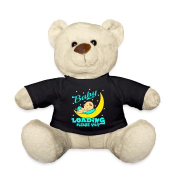 Chargement du bébé S’il vous plaît Attendre la chemise de grossesse pour - Nounours - noir - Devant