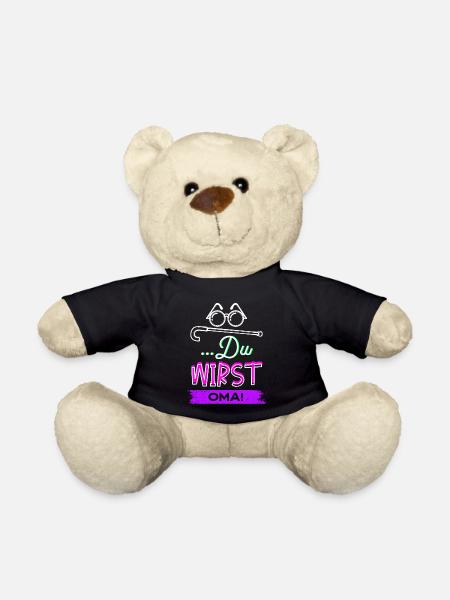 Sehschwäche Brille Statement Großmutter Oma - Teddy - Schwarz