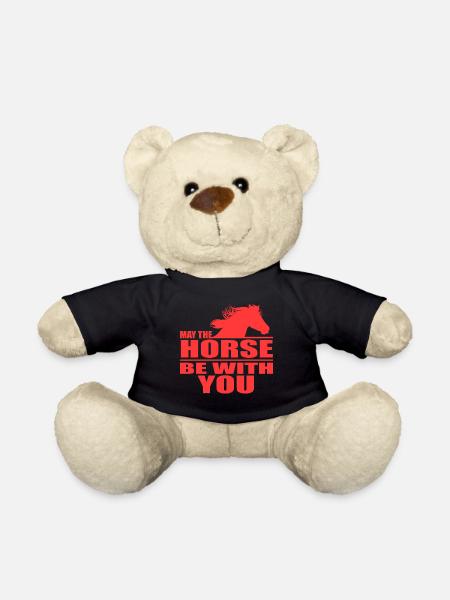 May The Horse Be With You Design Horsing Shirt - Teddy - Schwarz