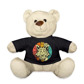 Fuchs Kopf retro - Teddy - Schwarz - Vorne