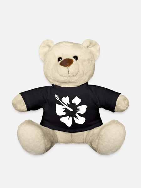 Blume weiß weiße Blume Blumen weiß Hibiskus - Teddy - Schwarz