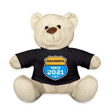 Grand-mère Grand-mère Déclaration Retraitée Grand-mère - Nounours - noir - Devant