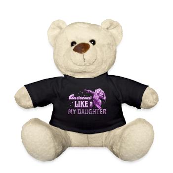 Génial comme ma fille Fière Mère - Nounours - noir - Devant