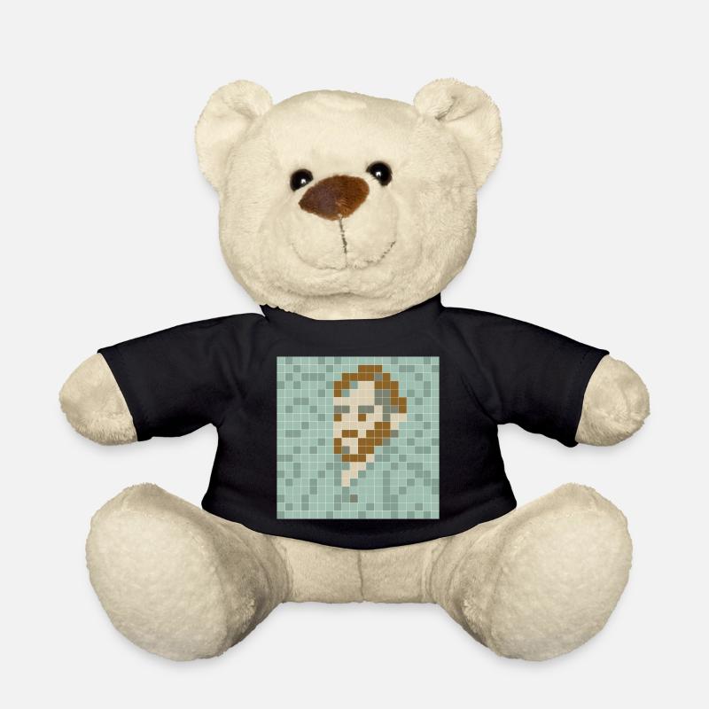 Van Gogh - Self portrait - PixelArt Self-Portrait - Teddy Bear - black